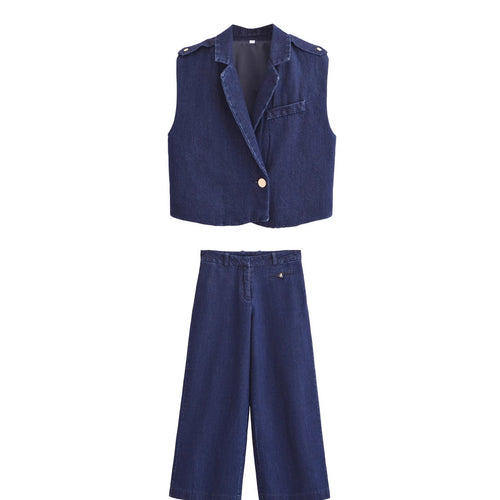 Cowboy suit vest vest+jeans suit for women