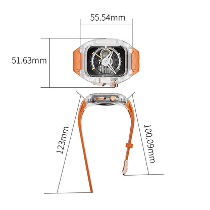 Compatible with Apple Watch 7/8/9 Transparent Protective Case