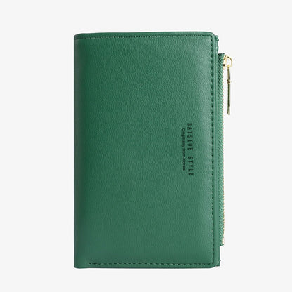 Women's wallet simple ultra-thin side zipper medium coin purse student bag