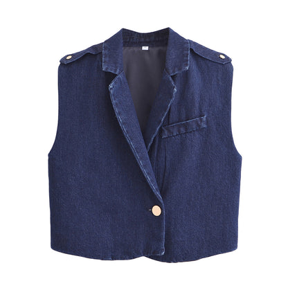 Cowboy suit vest vest+jeans suit for women