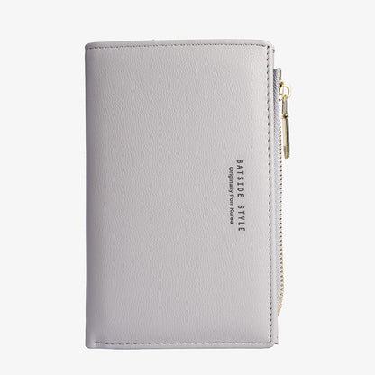 Women's wallet simple ultra-thin side zipper medium coin purse student bag
