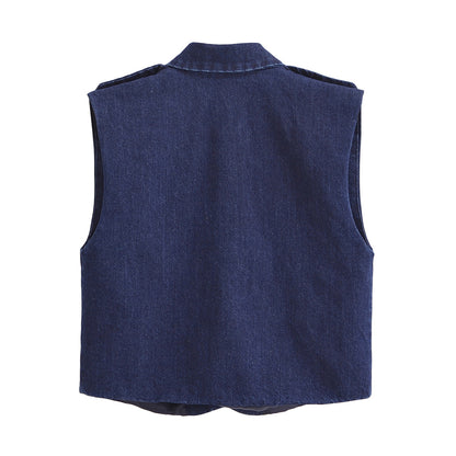 Cowboy suit vest vest+jeans suit for women