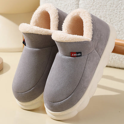 Men's and women's outerwear bags with warm thick soled slippers