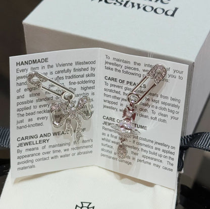 Bow chain necklace and earrings