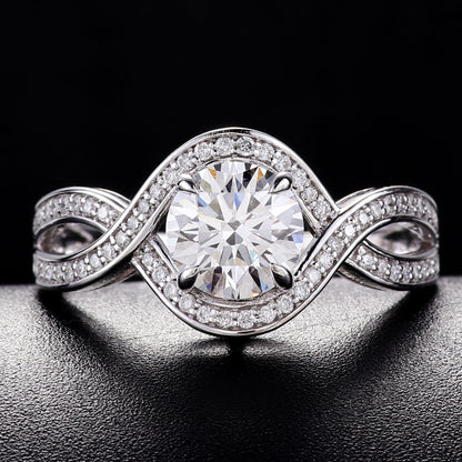 Cultured Diamond Ring, Elegant Diamond Engagement Ring, Non-Tarnishing 18K Gold Lab-Grown Diamond Ring